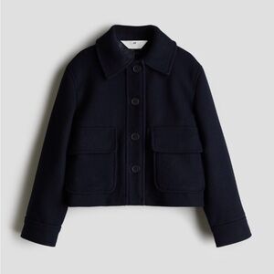H&M Kids Navy Blue Felted Jacket Coat Size 12US